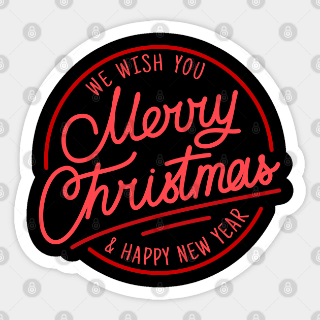 We Wish You A Merry Christmas And Happy New Year Sticker by Brooke Rae's